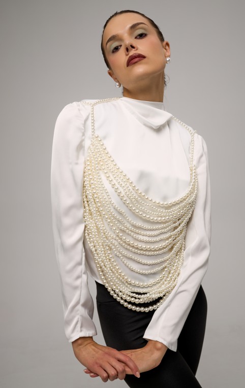 Легка Сатінова Сорочка Молочна